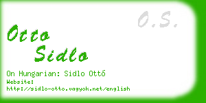 otto sidlo business card